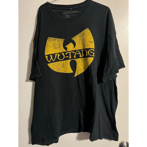 Men's Wu-Tang Black & Yellow Logo Short Sleeve Tee 3XL